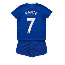 Chelsea Kante #7 Hemmaställ Barn 2022-23 Korta ärmar (+ Korta byxor)